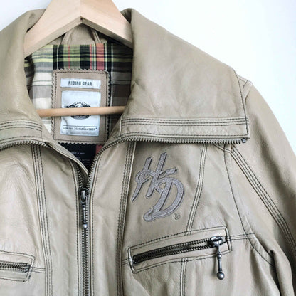 Harley Davidson leather moto jacket - size Medium