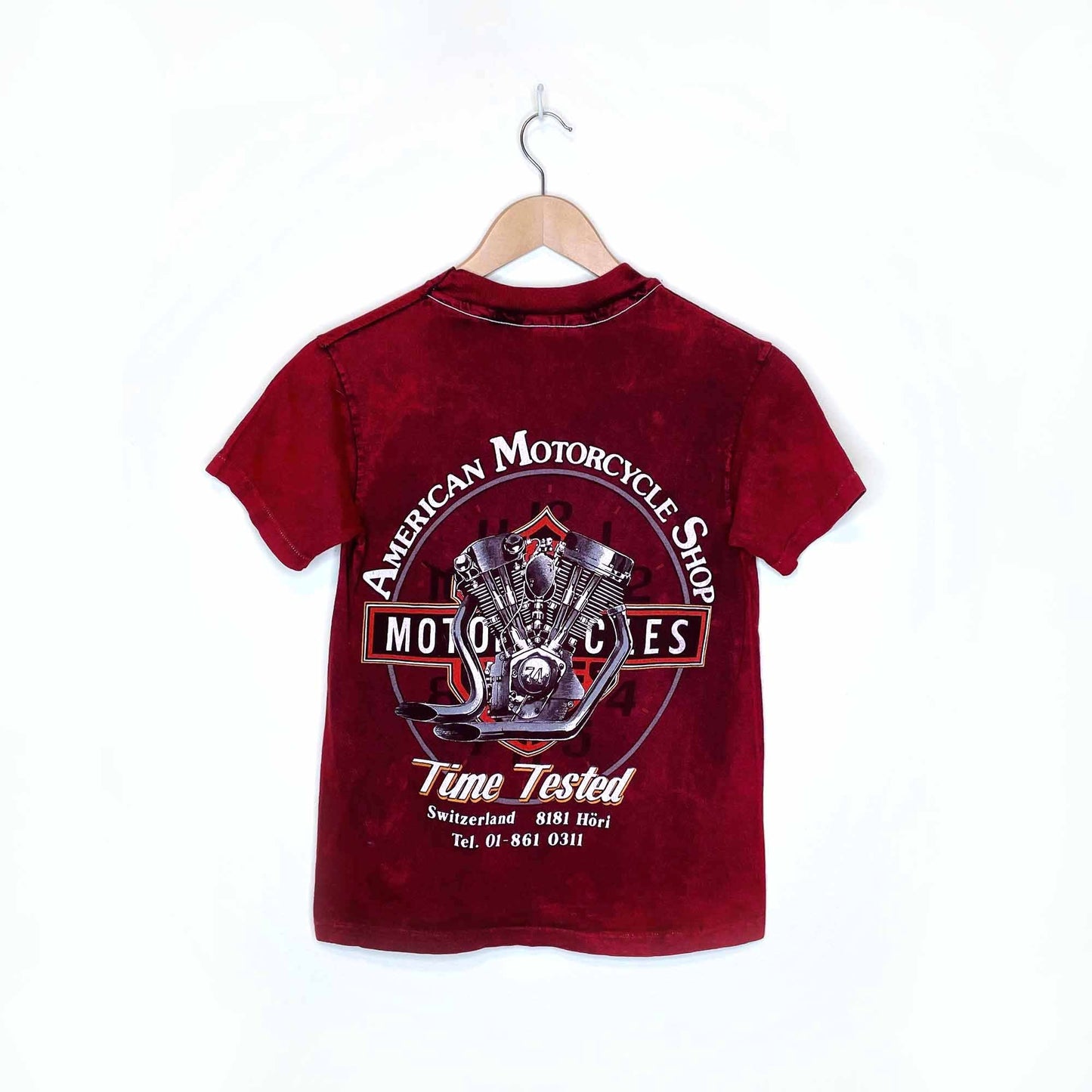 vintage 90's kids harley eagle tie dye tee - size small