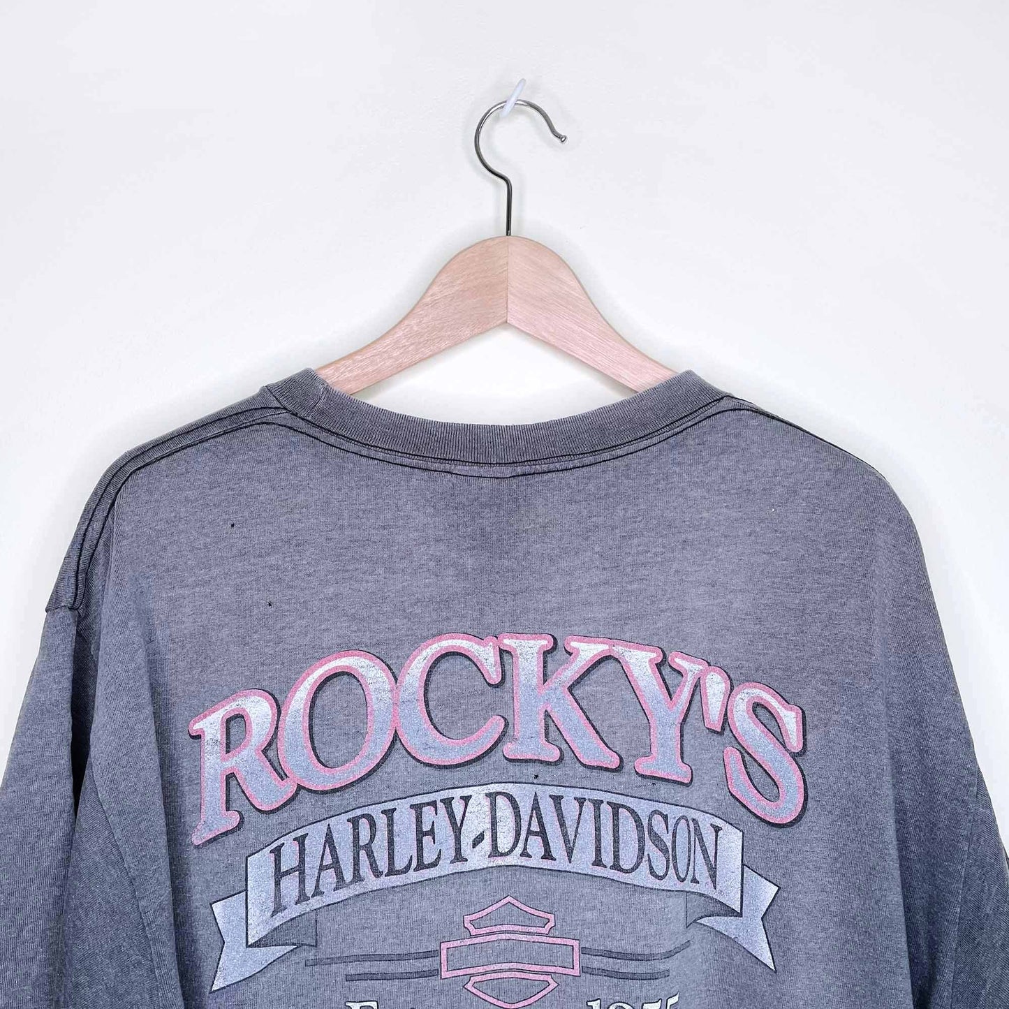 vintage harley davidson rocky's london t-shirt - size large
