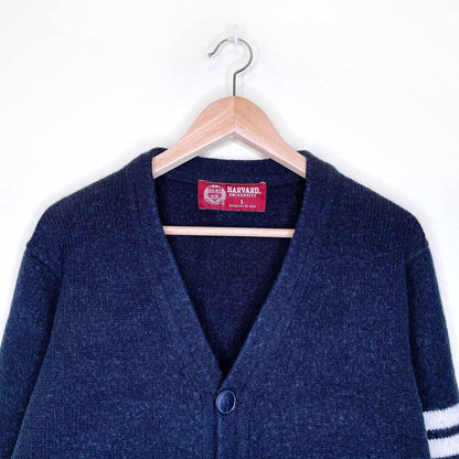 harvard university wool varsity H cardigan sweater - size large