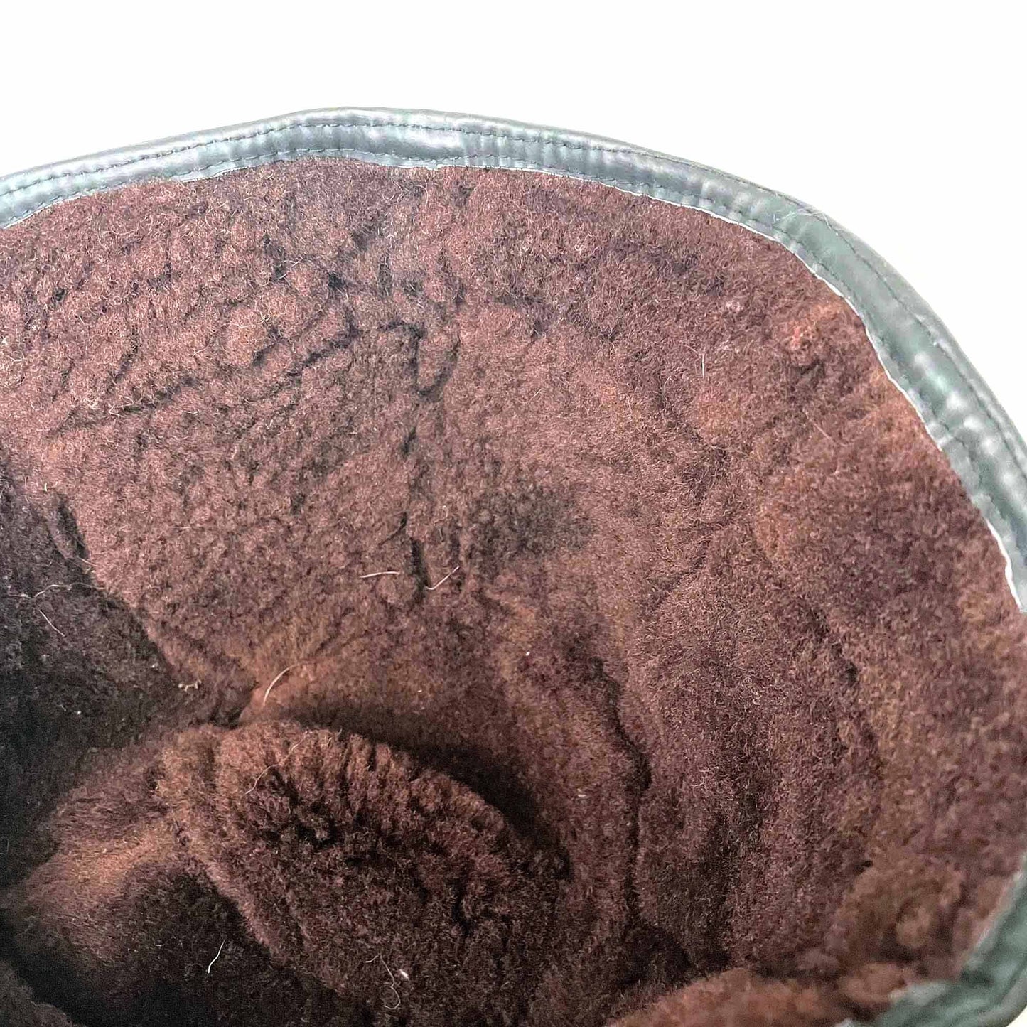 vintage brown sheepskin bucket hat - os