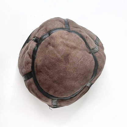 vintage brown sheepskin bucket hat - os