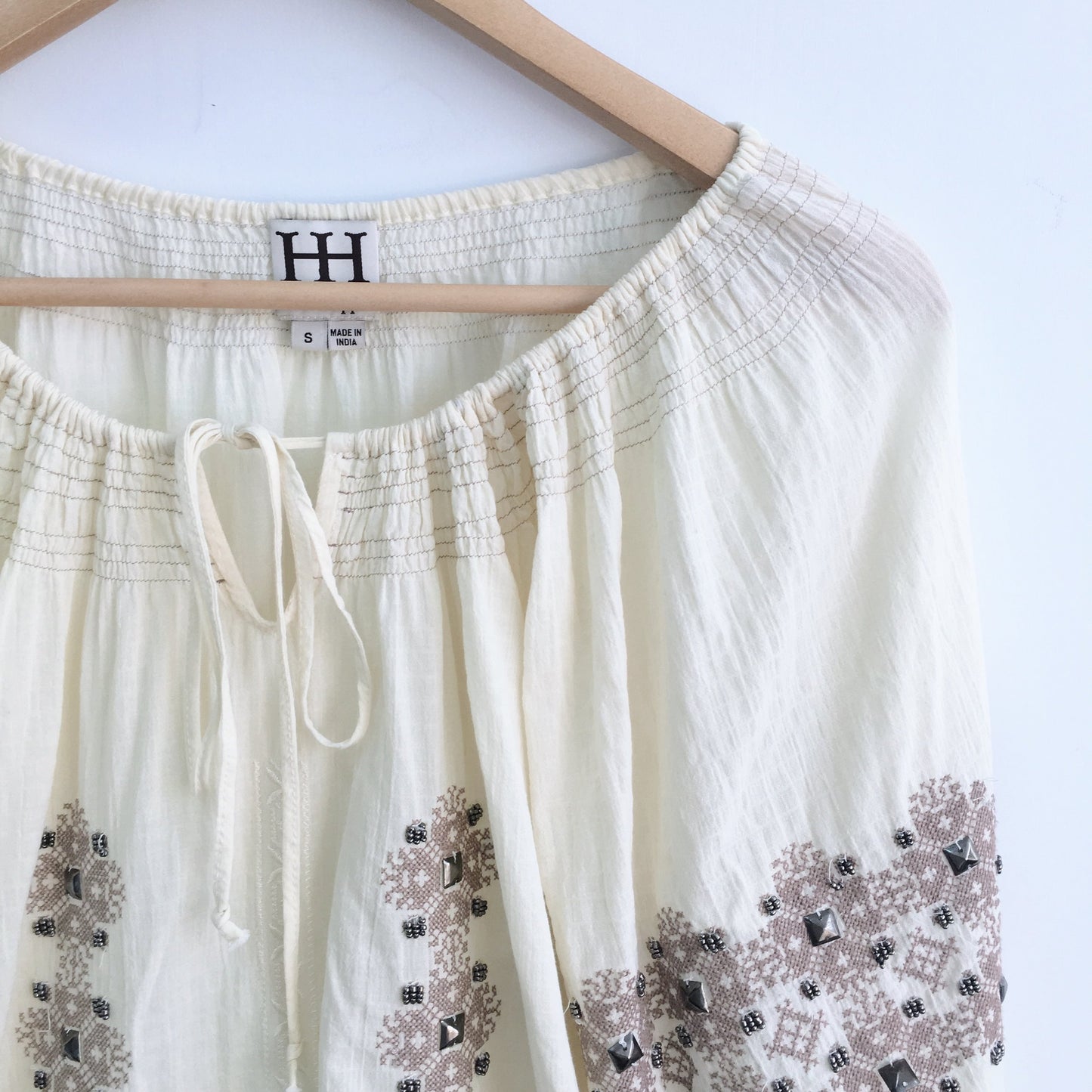 Haute Hippie Embroidered Gypsy Blouse - size Small