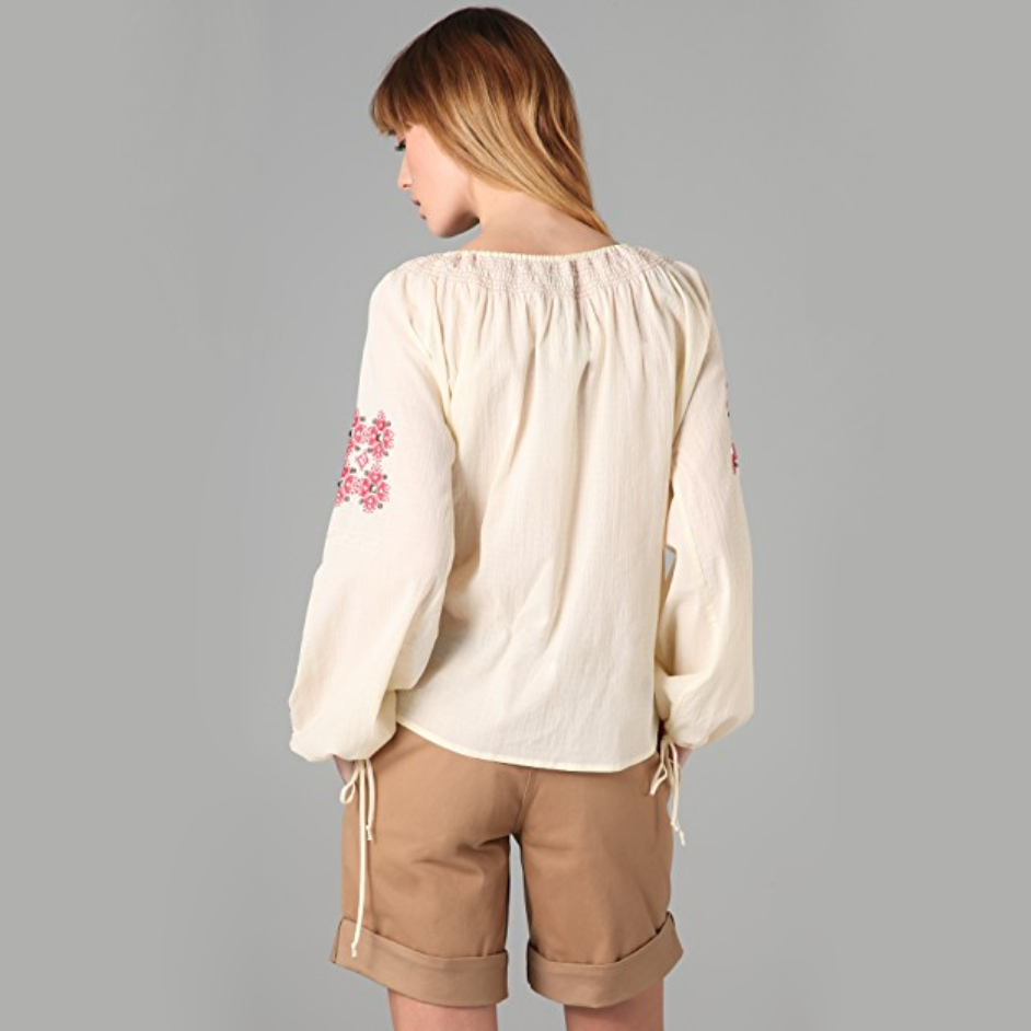 Haute Hippie Embroidered Gypsy Blouse - size Small