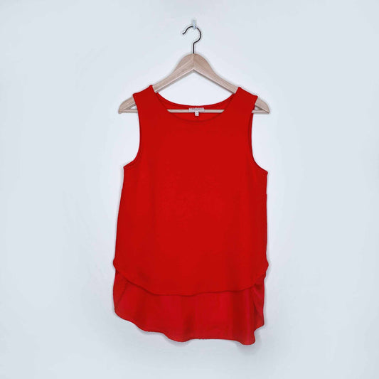hd in paris textured contrast sleeveless top - size medium