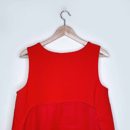 hd in paris textured contrast sleeveless top - size medium