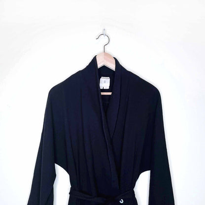 hei hei benna wrap black gauzy cotton jumpsuit - size xs