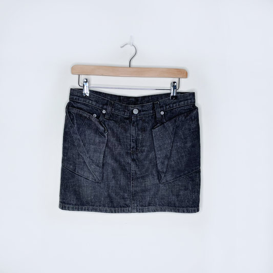 vintage 90s helmut lang denim 3d pocket mini skirt - size 40