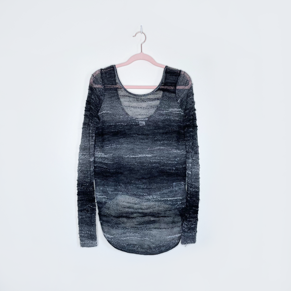 helmut lang mohair distorted lightweight pullover sweater - size small