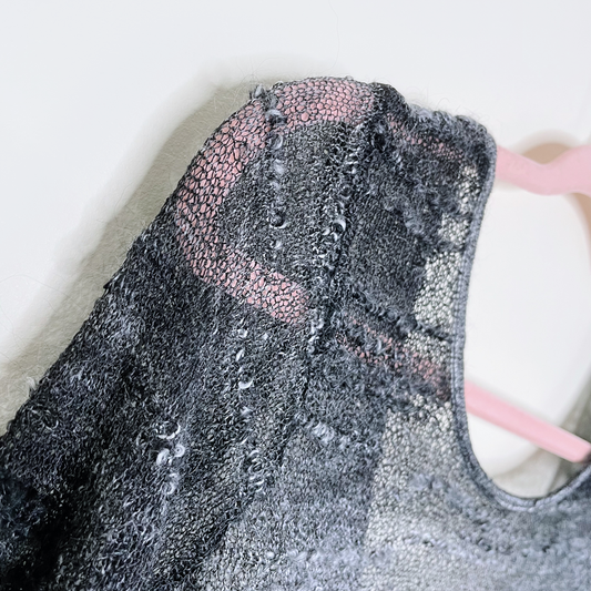 helmut lang mohair distorted lightweight pullover sweater - size small