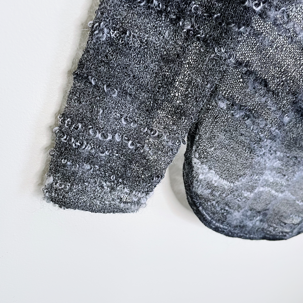 helmut lang mohair distorted lightweight pullover sweater - size small