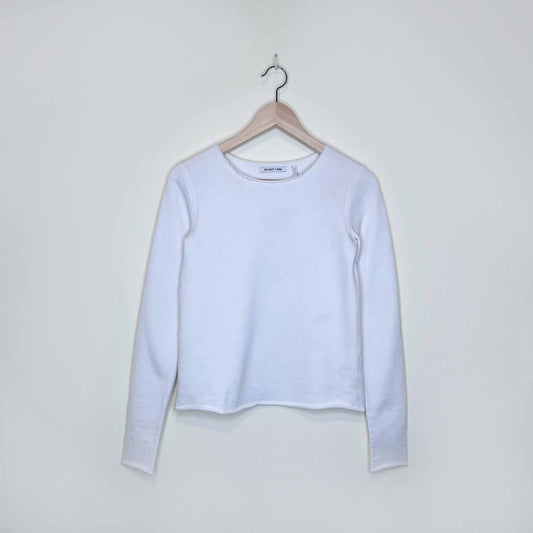 helmut lang raw edge crewneck sweatshirt - size xs