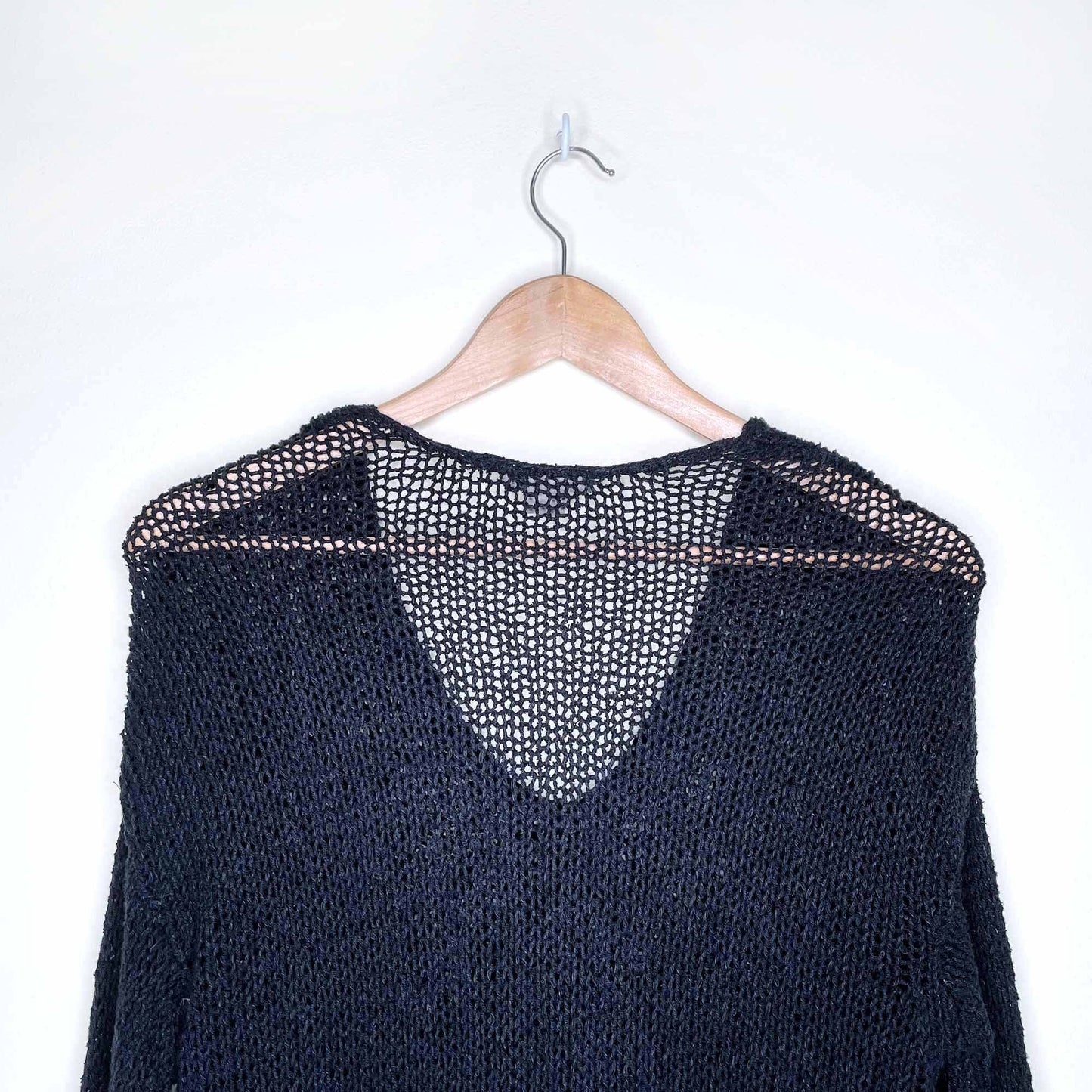 helmut lang slub knit linen-blend v-neck sweater - size P