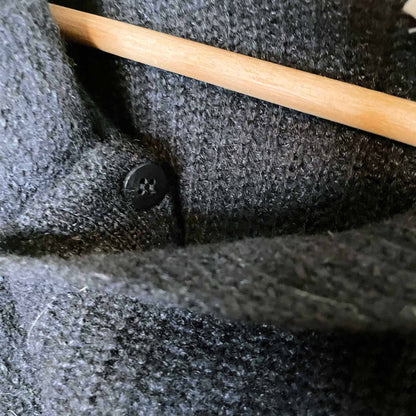 helmut lang boiled wool asymmetrical hooded vest - size medium