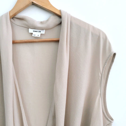 Helmut Lang soft twist chiffon top - size Medium