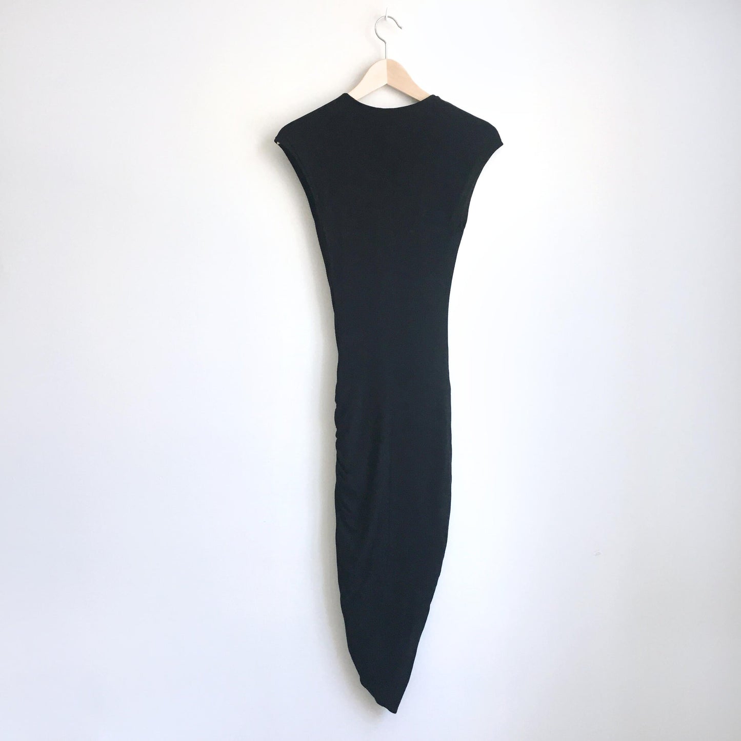 Helmut Lang asymmetrical draped knotted jersey dress - size xs (P)