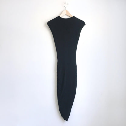 Helmut Lang asymmetrical draped knotted jersey dress - size xs (P)