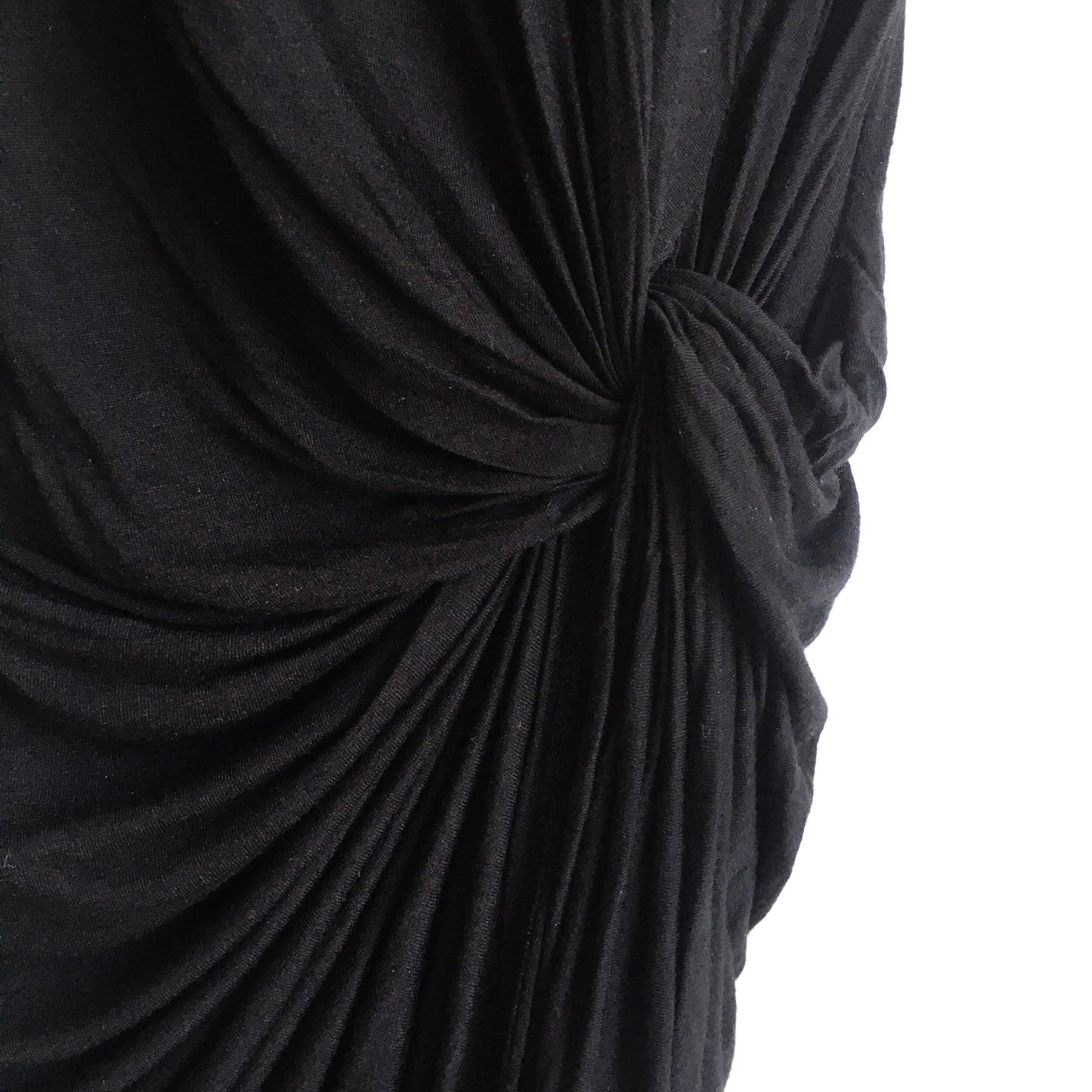 Helmut Lang asymmetrical draped knotted jersey dress - size xs (P)