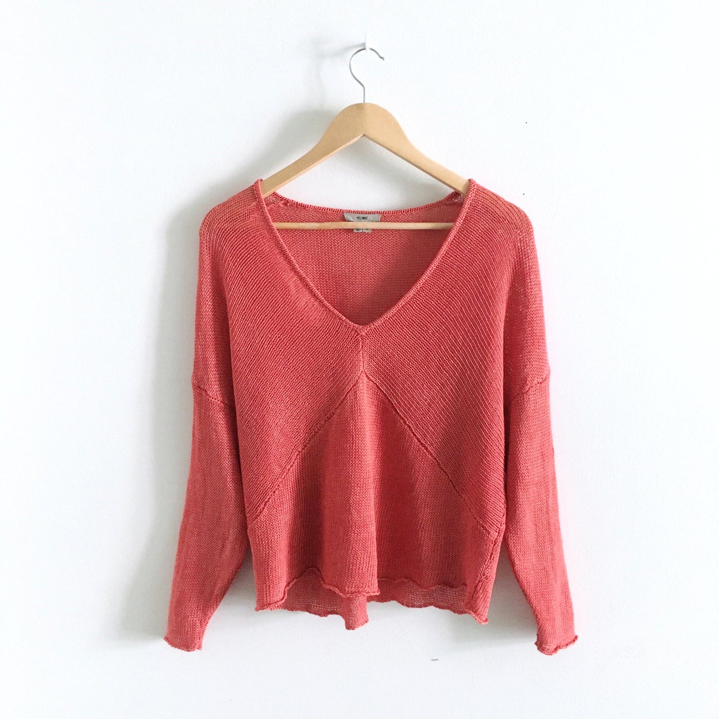 Helmut Lang Linen Coral Sweater - size Small