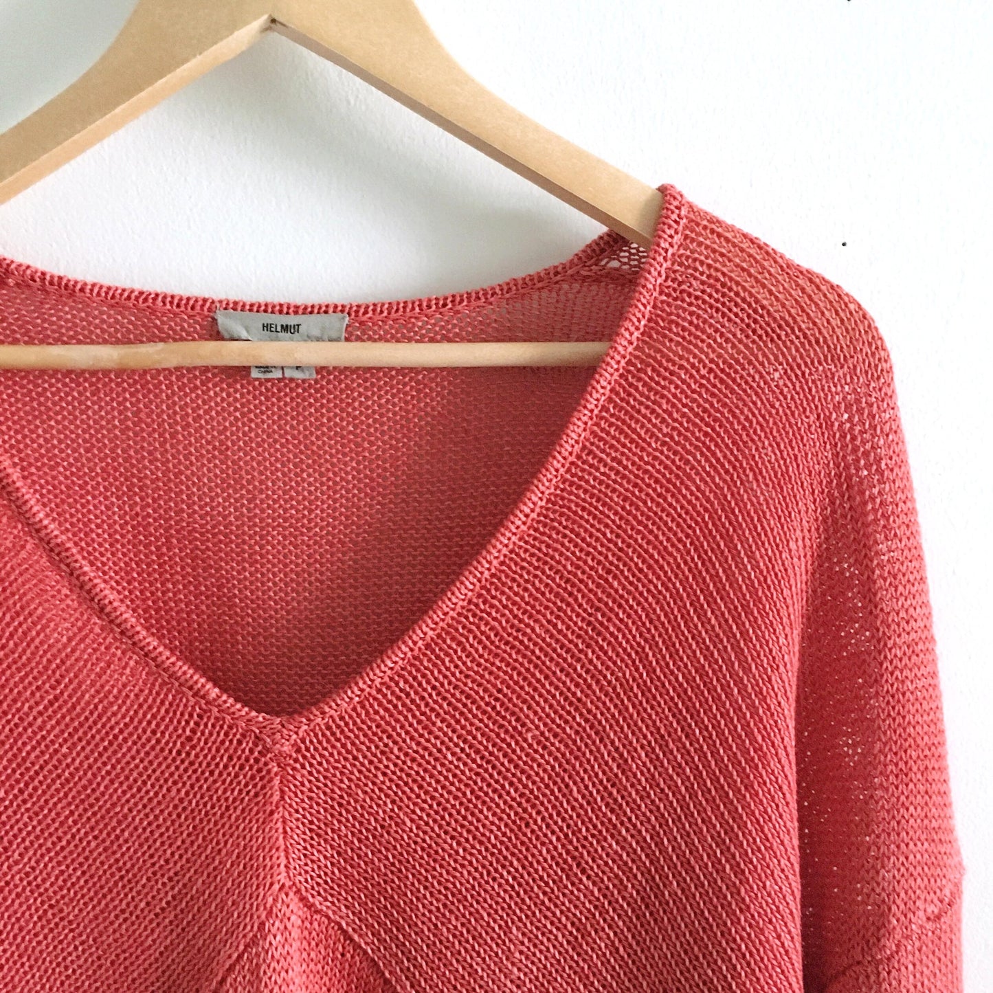 Helmut Lang Linen Coral Sweater - size Small