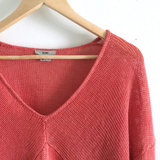 Helmut Lang Linen Coral Sweater - size Small