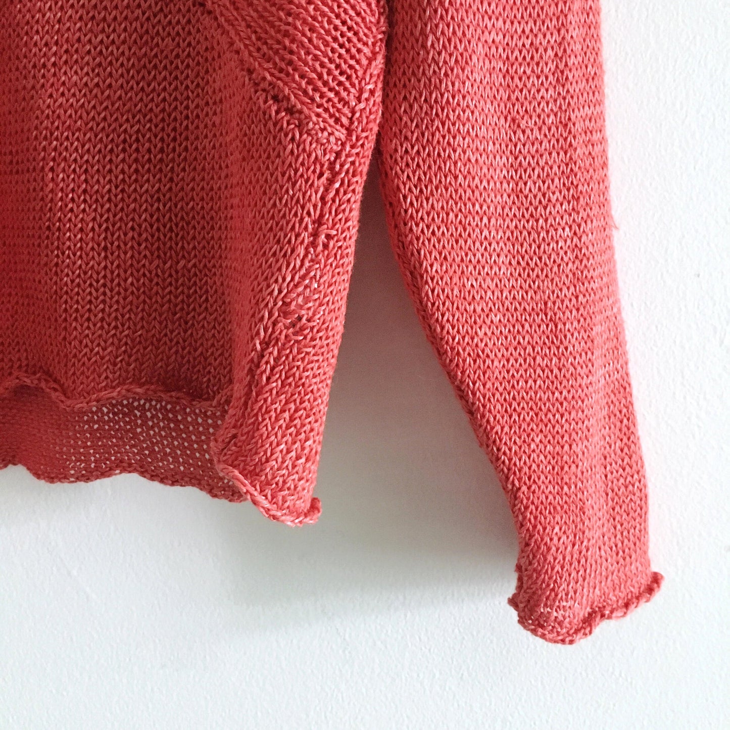 Helmut Lang Linen Coral Sweater - size Small