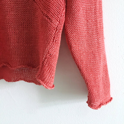 Helmut Lang Linen Coral Sweater - size Small