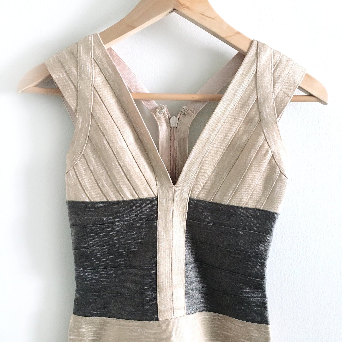 herve jeger metallic bandage dress