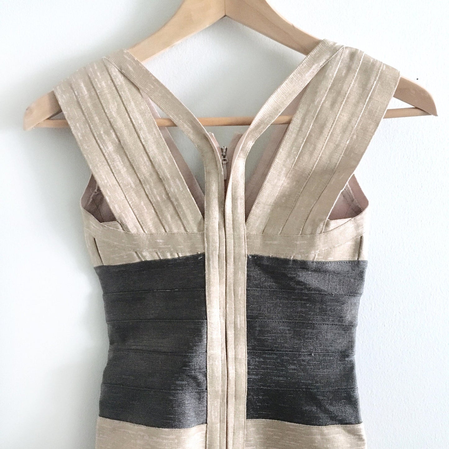 herve jeger metallic bandage dress