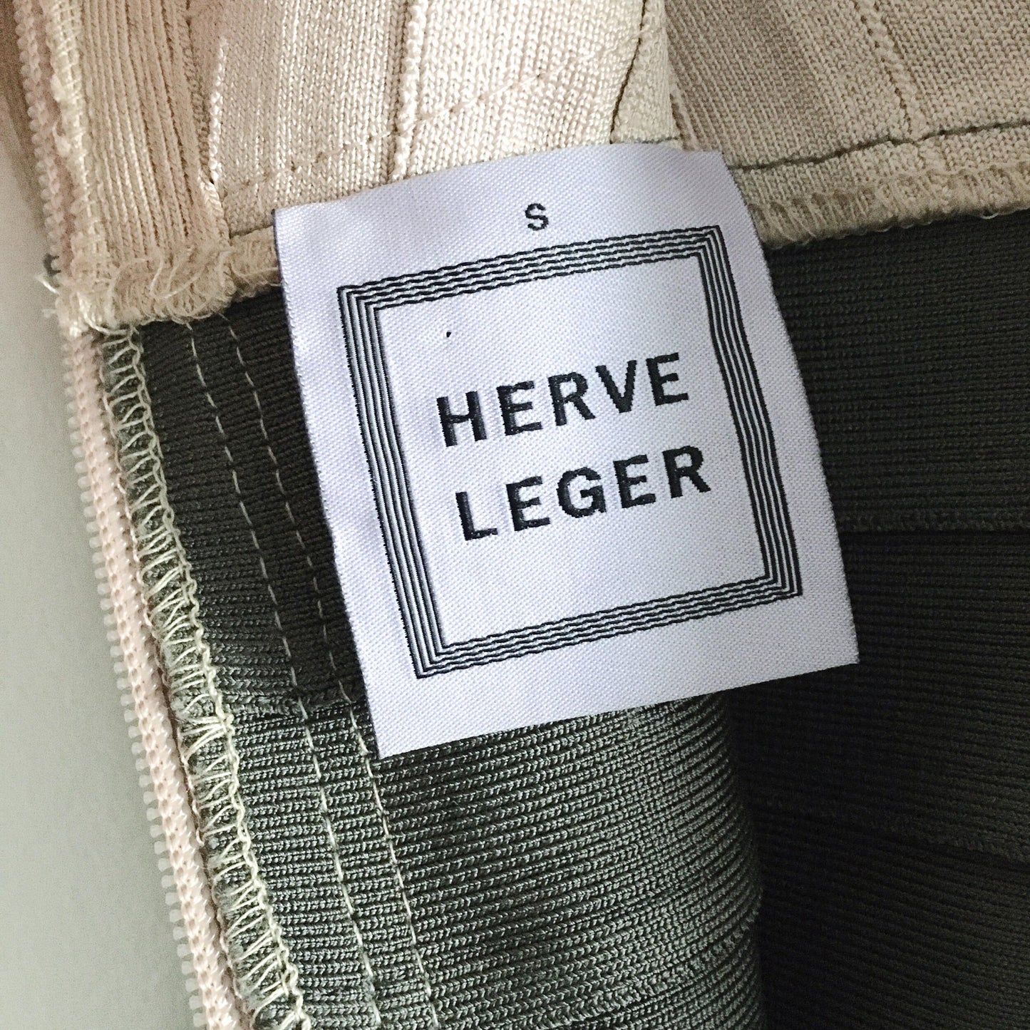 Herve Leger Metallic Colorblock Bandage Dress - size Small