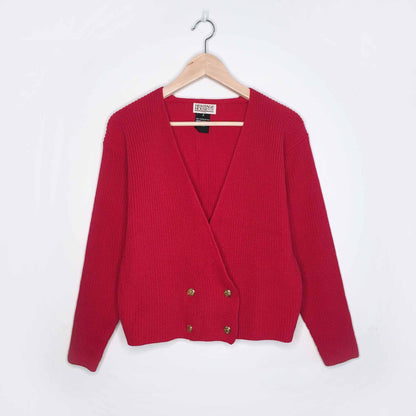 Vintage nautical double breasted crop cardigan - size Small