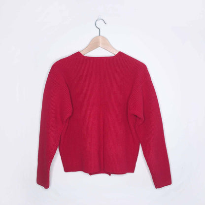 Vintage nautical double breasted crop cardigan - size Small