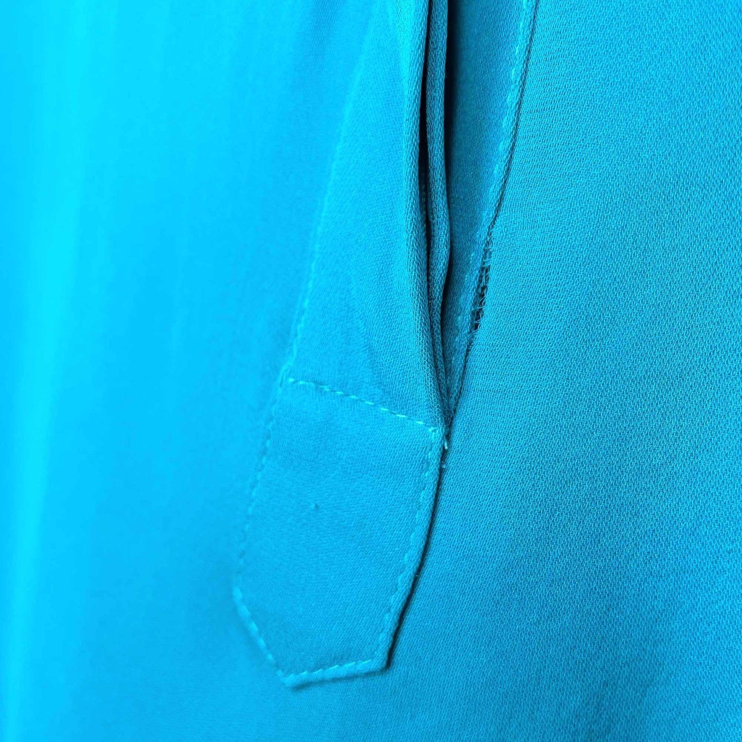 haute hippie teal silk 1/2 button down blouse - size small