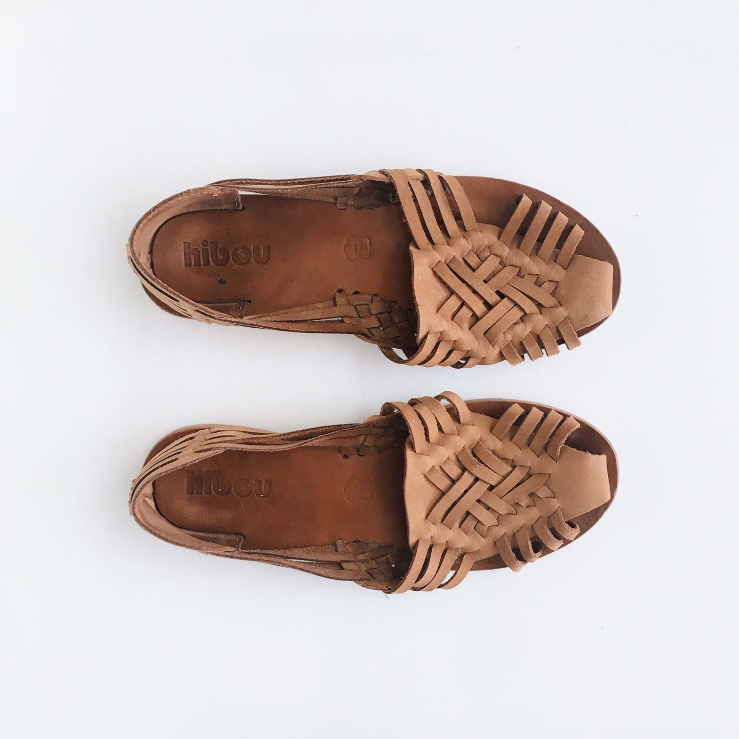 Hibou Leather Sandals - size 8 - Little Burgundy