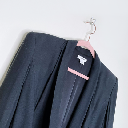 helmut lang draped asymmetrical blazer with tooth button - size 2