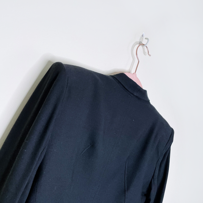 helmut lang draped asymmetrical blazer with tooth button - size 2