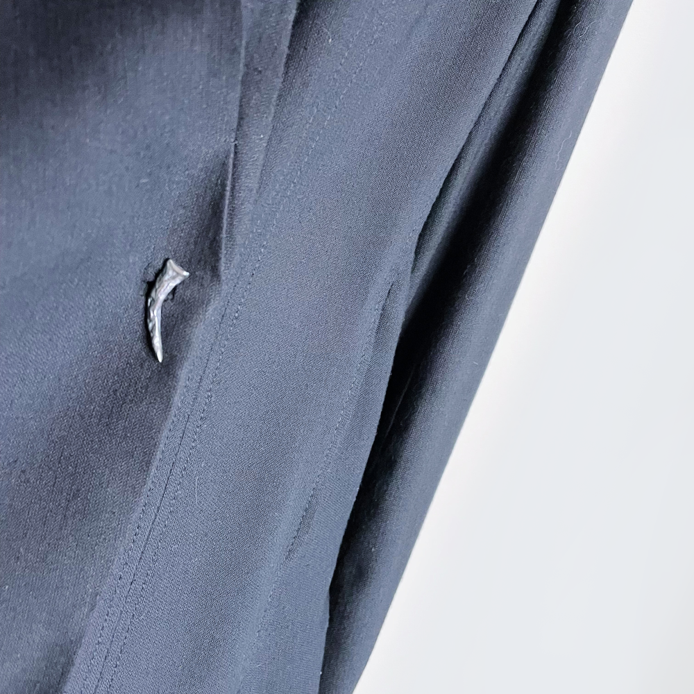 helmut lang draped asymmetrical blazer with tooth button - size 2