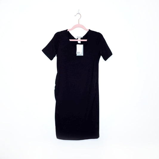 nwt h&m black maternity t-shirt dress - size small