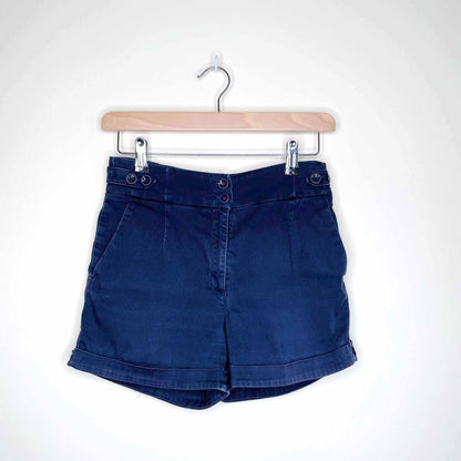 h&m high rise trouser shorts - size 4