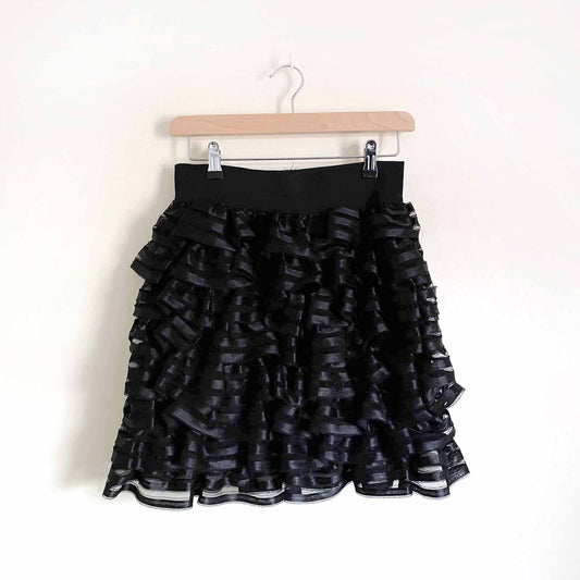 h&m tiered ruffle mini skirt - size small
