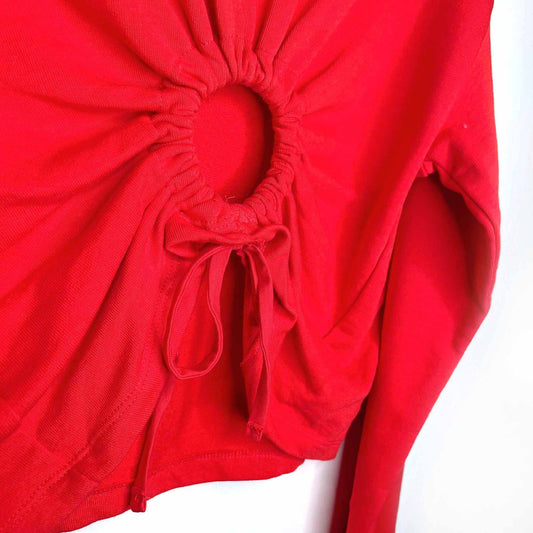 h&m dividend ruched hole sweatshirt - size 4