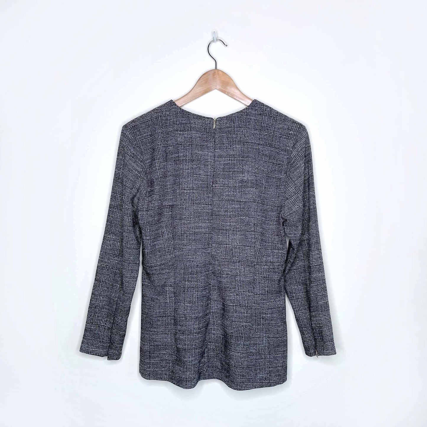 nwt h&m suited peplum long sleeve work top - size 12
