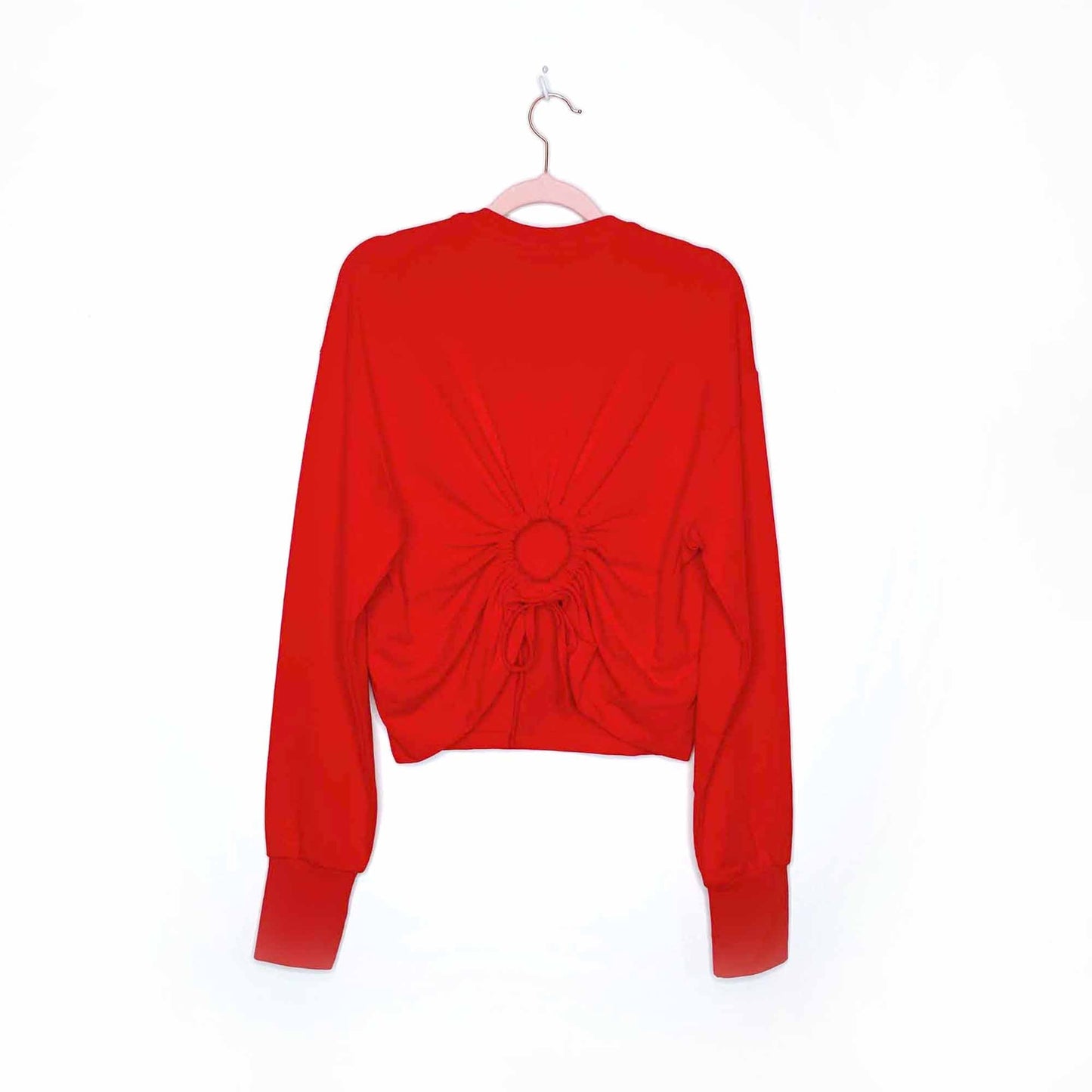 h&m dividend ruched hole sweatshirt - size 4