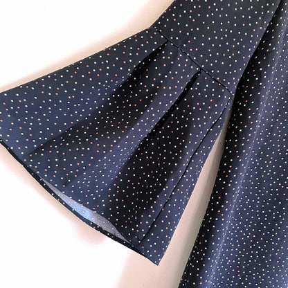 h&m polka dot shift dress with bell sleeves - size 12