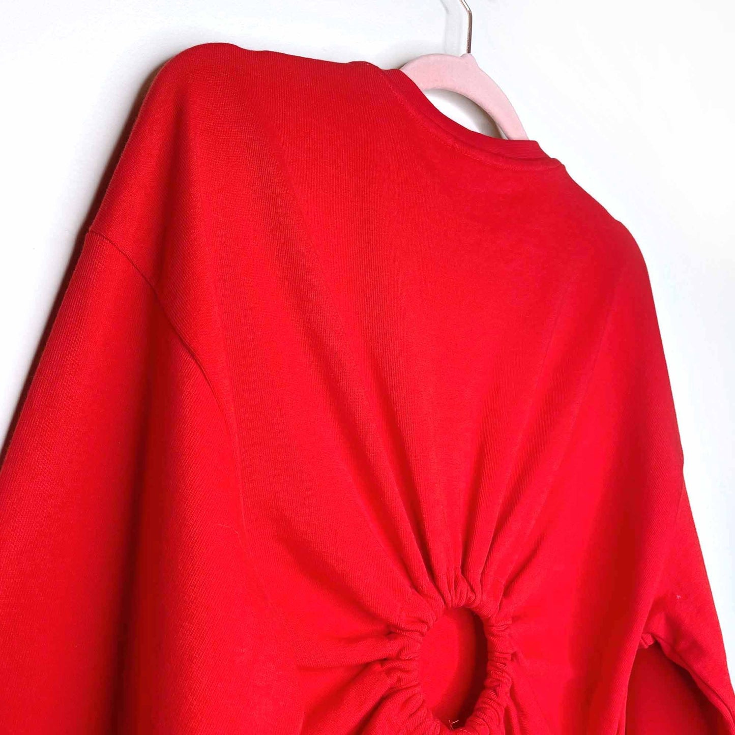 h&m dividend ruched hole sweatshirt - size 4