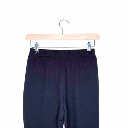 h&m black high rise front slit hem flare pants - size  xs