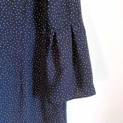 h&m polka dot shift dress with bell sleeves - size 12