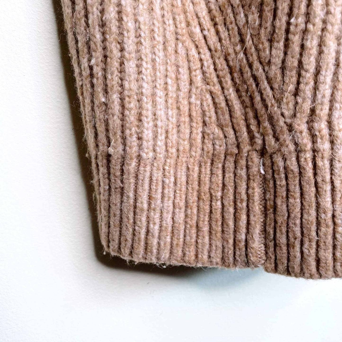 h&m mock neck ribbed balloon sleeve sweater - size large