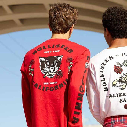 hollister don't stop the youth long sleeve tee - size large