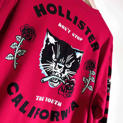hollister don't stop the youth long sleeve tee - size large